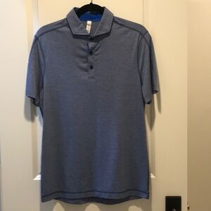 MENS LULULEMON BLUE SHORT SLEEVE GOLF SHIRT SIZE M